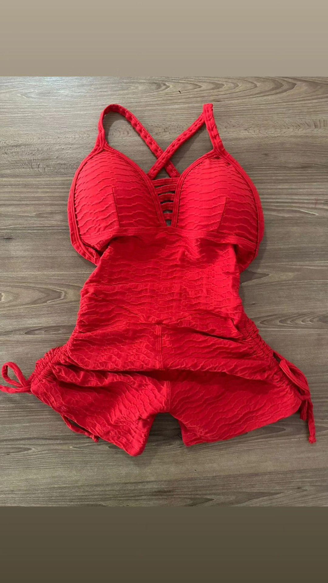 Wave Romper rojo