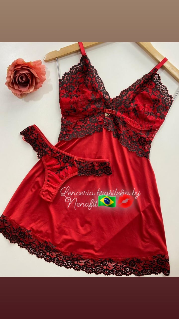 Baby doll rojo set